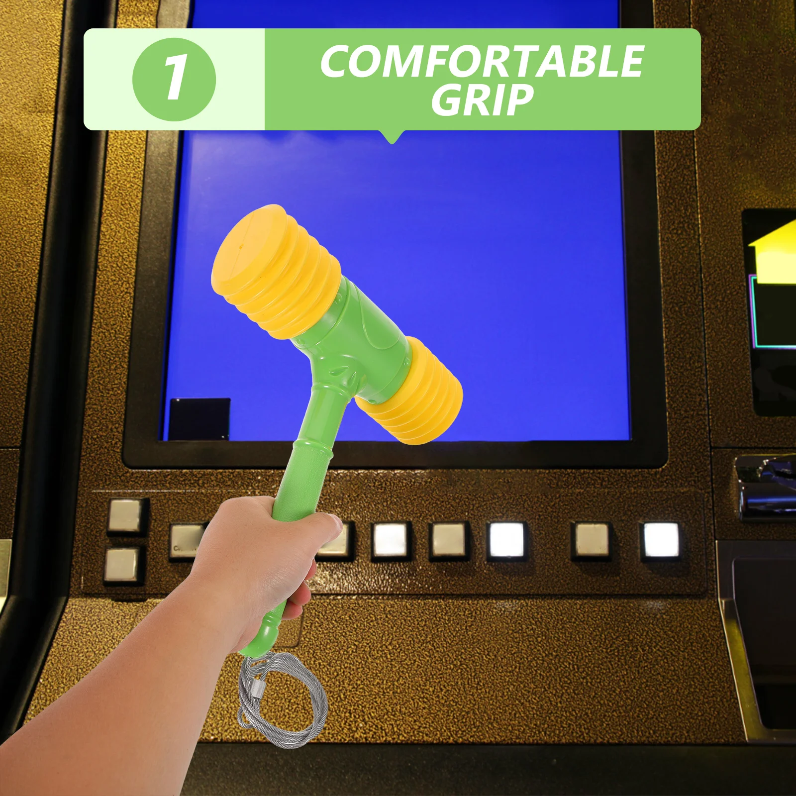 Maillet de frappe pour enfants, accessoires de jeu de frappe, marteau en plastique jaune, améliore la Coordination œil-main, divertissement Portable amusant en famille