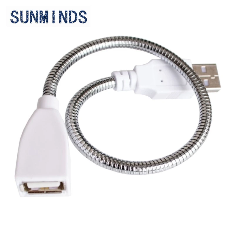 Desk Lamp USB Power Cable Extension Cord Flexible Metal Hose USB Desk Light