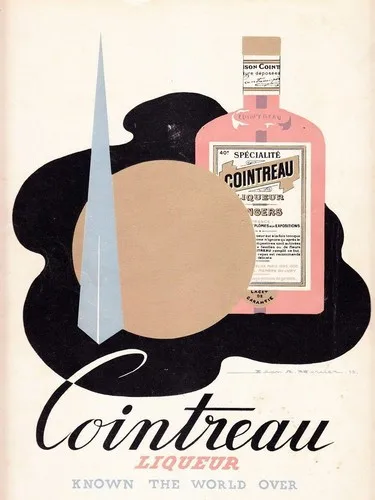 Placa de metal retrô para publicidade de licor Cointreau, placa vintage tamanho A4