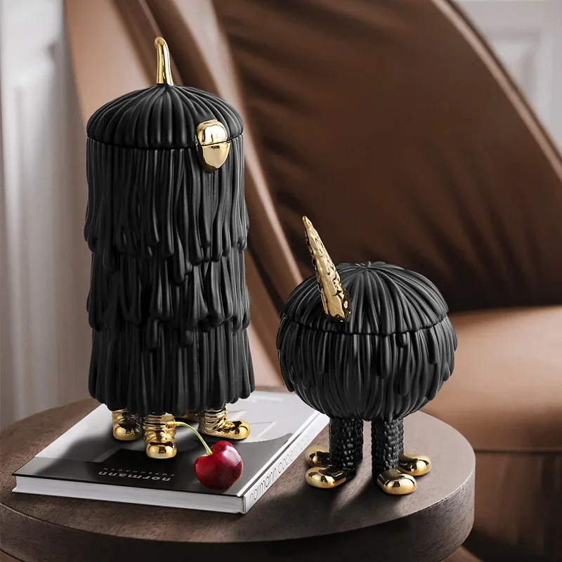 Interesting Monster Shaped Decorative Storage Tanks, Indoor Statues, Novel Resin Models, Modern Home and Homestay Decorations