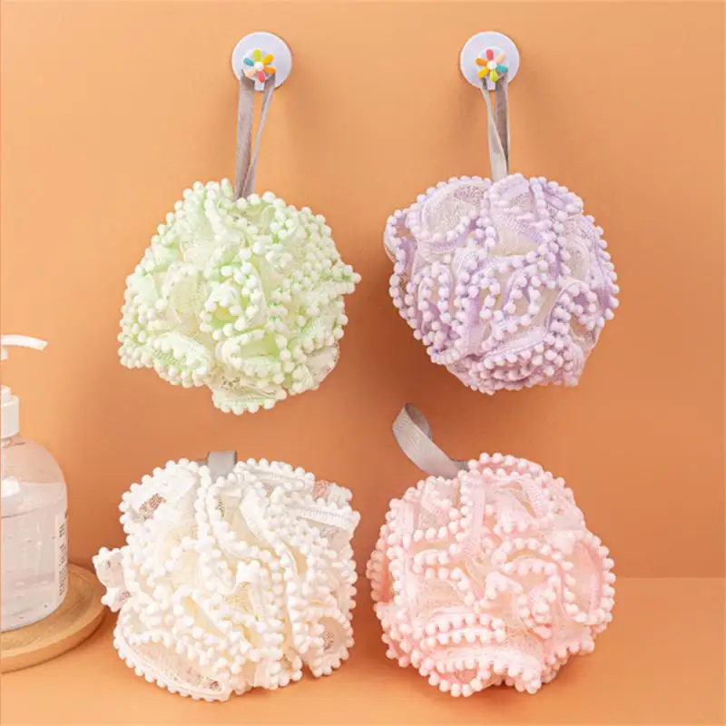 Rub Back Ball Dual-purpose Massage White/ /green/ Purple Pe Bathroom Accessories Bath Flower Not Loose Soft General Bath Ball