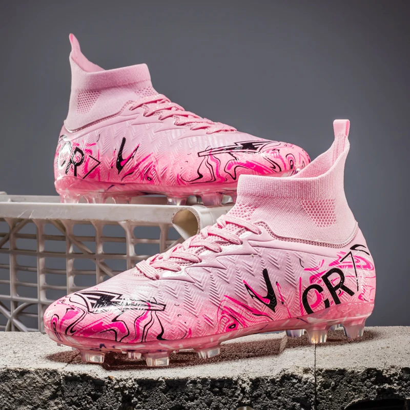 

Новые уличные мужские футбольные бутсы для взрослых и мальчиков, футбольные бутсы с длинными шипами, тренировочная спортивная обувь, кроссовки, нескользящие тренировочные бутсы унисекс