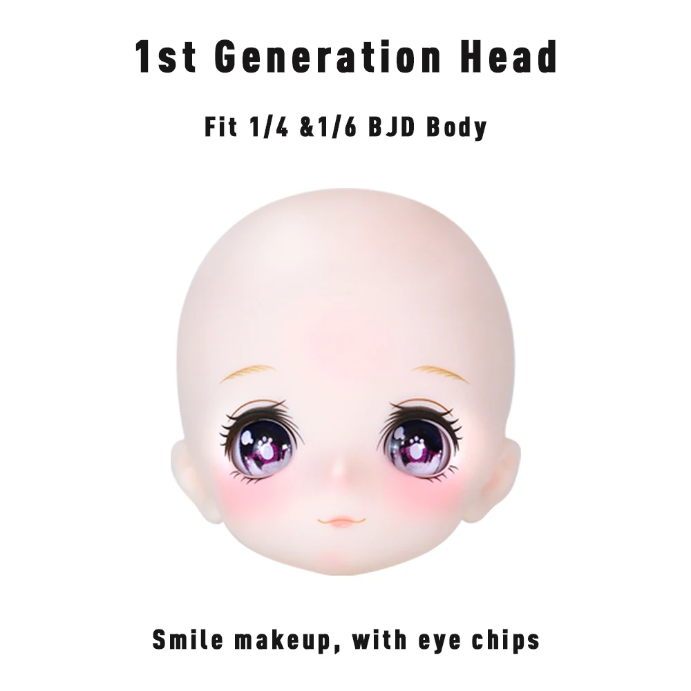 Dream Fairy 1st Generation Head fit for 1/4 & 1/6 BJD Body two-dimensional cute anime expression craniotomy version SD