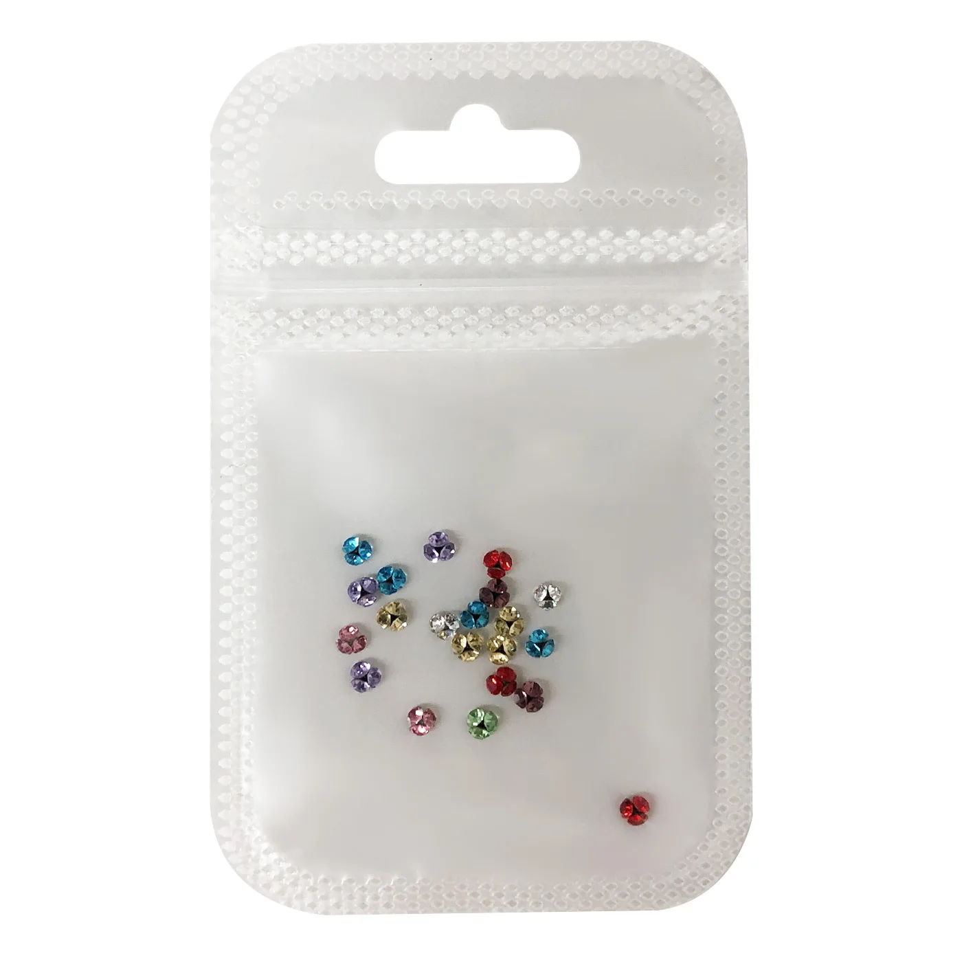 คริสตัลตกแต่งเล็บ 3 มม. หลากสี 20 ชิ้น แบบซ้อนสามชั้น สำหรับตกแต่งเล็บ อุปกรณ์ทำเล็บ