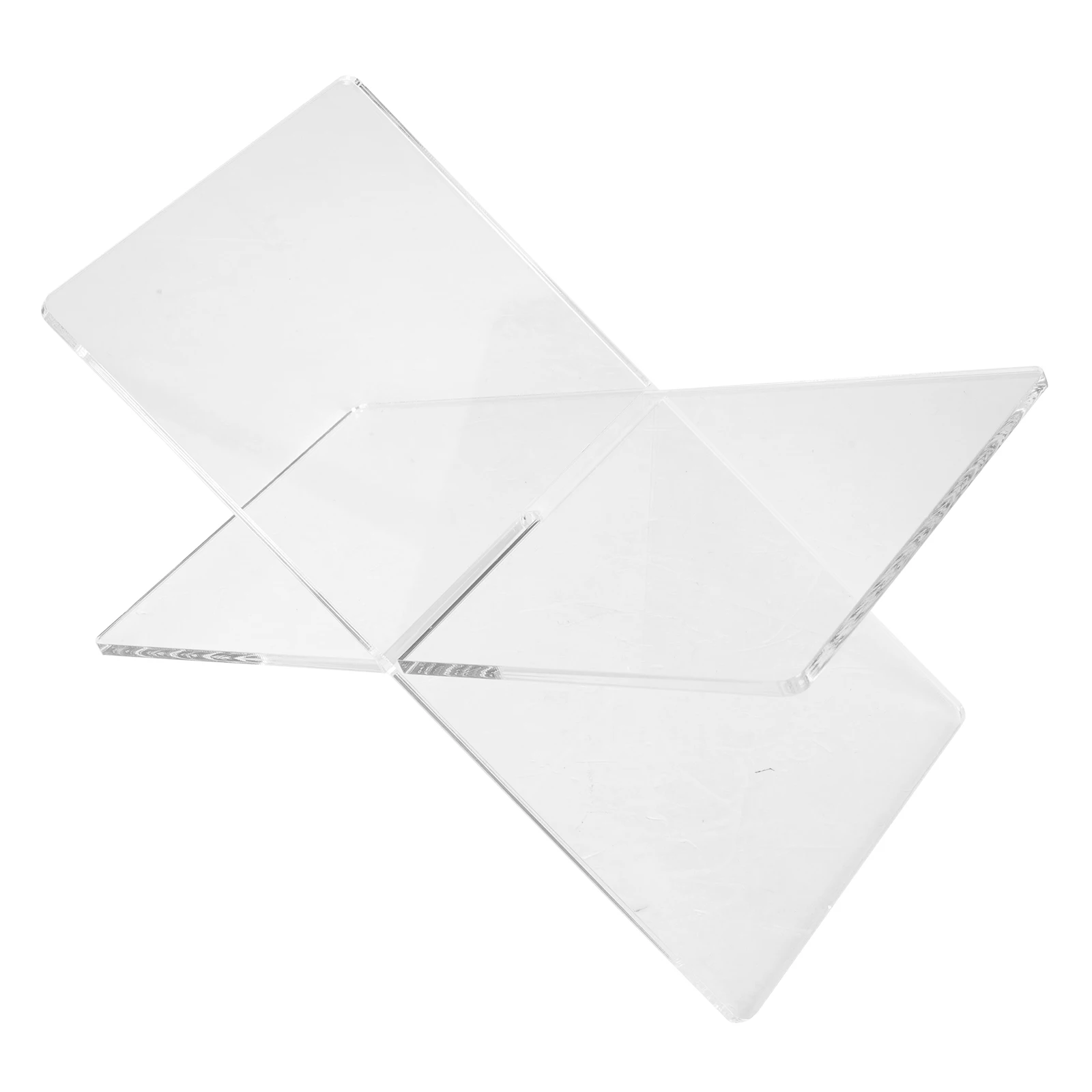 ที่วางหนังสืออะคริลิคแบบตั้งโต๊ะ รูปทรงตัว X สำหรับอ่านหนังสือ ชั้นวางหนังสืออเนกประสงค์ ที่วางนิตยสาร ชั้นวางอ่านหนังสือสำหรับใช้ในบ้าน