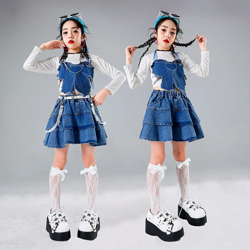 Jazz Dance Set Girls' Hiphop Costume Children's Hiphop Dance Costume Children's Girl Group Blast Street Show