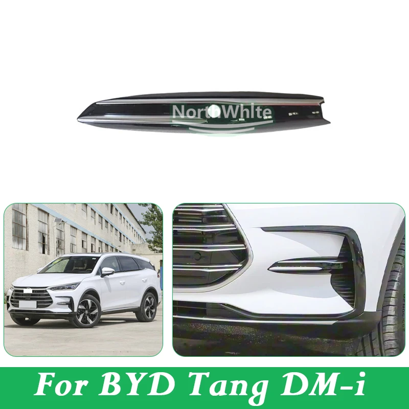 

Left And Right Air Intake Grille Trim Strips For BYD Tang DM-i 2021-2023 Lower Front Bumper Trim Strip