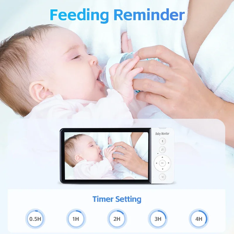 2024 Cute Portable 5-Inch Smart Wireless Mini Baby & Pet Video Monitor Electronic Security Camera with Cute Design