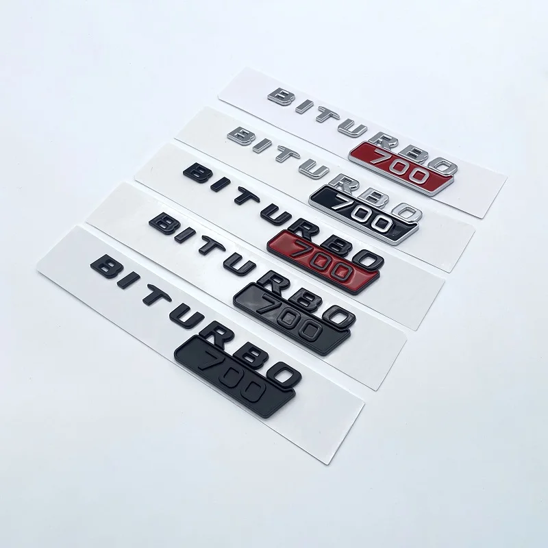 Car ABS BITURBO 700 800 900 Logo Side Fender Trunk Body Badge Emblem Decals Sticker For Benz Brabus G Class G700 G800 G900 W463