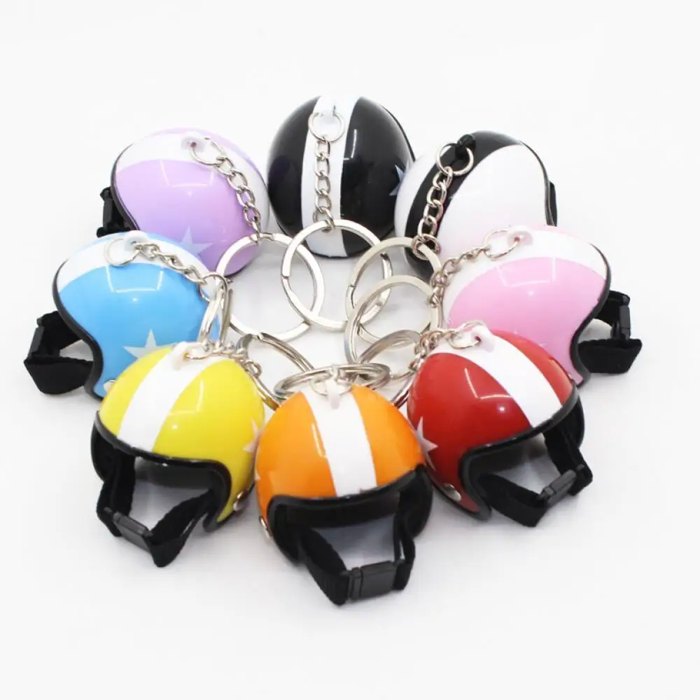 Mini Motorcycle Helmet Keychain   Colorful Helmet Bag Charm Pendant