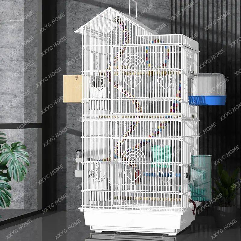 

Parrot Special Cage Large Household Bird Cage Tiger Skin White Eye Bestlife Bird Cage Luxury Villa with Breeding