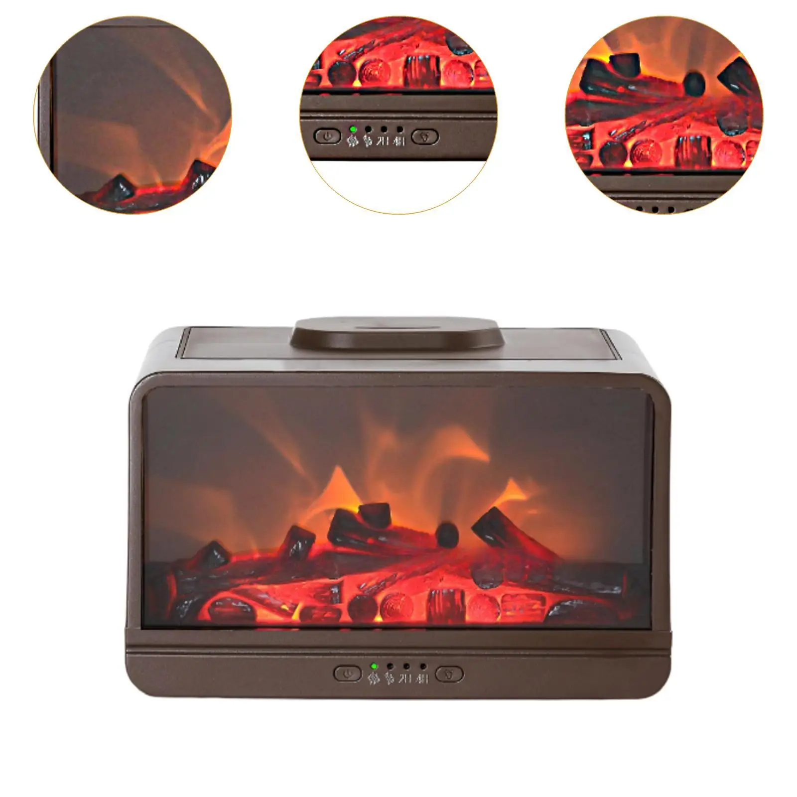 Difusor de óleo essencial de umidificador de ar de chama para presente de inauguração de spa de escritório