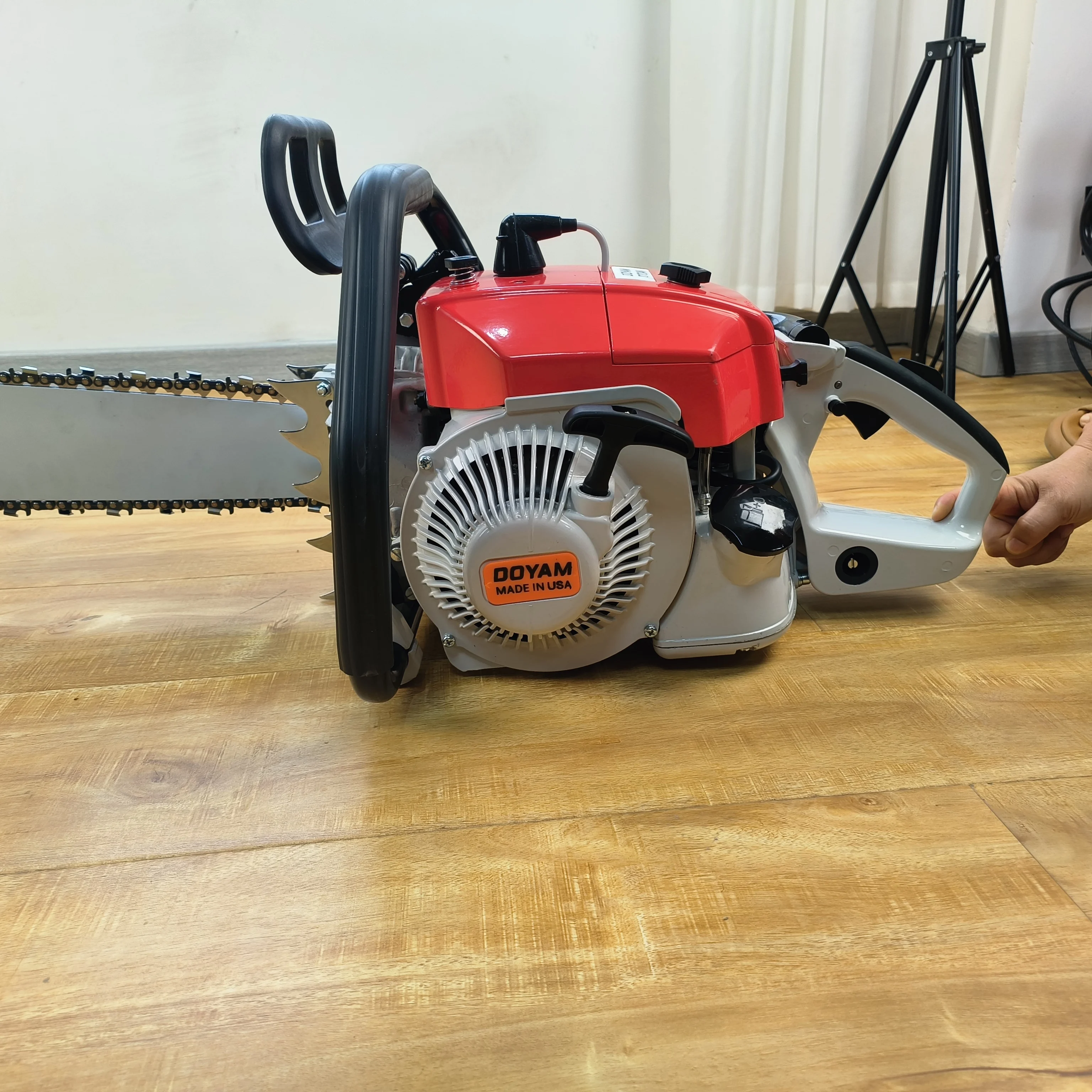 Serra de corrente 105cc com barra guia de 36 polegadas Ms 070 Máquina de corte de árvores Serra de corrente profissional a gasolina 070av 070g 42 polegadas