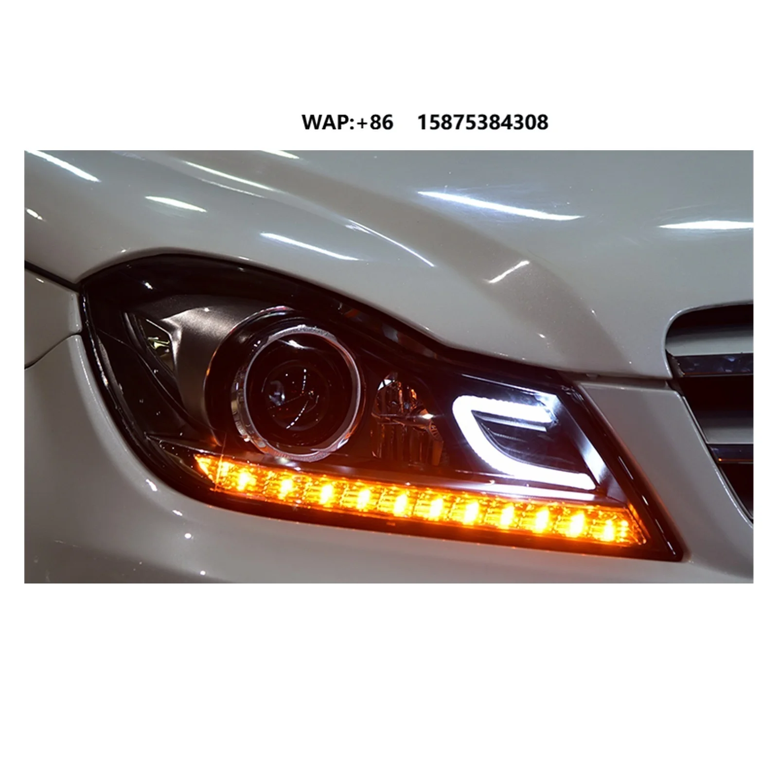 Headlight Assembly for C-Class W204 2011-2013 W204 C180 C200 C260 DRL Turn Signal Xenon Low Beam High Beam