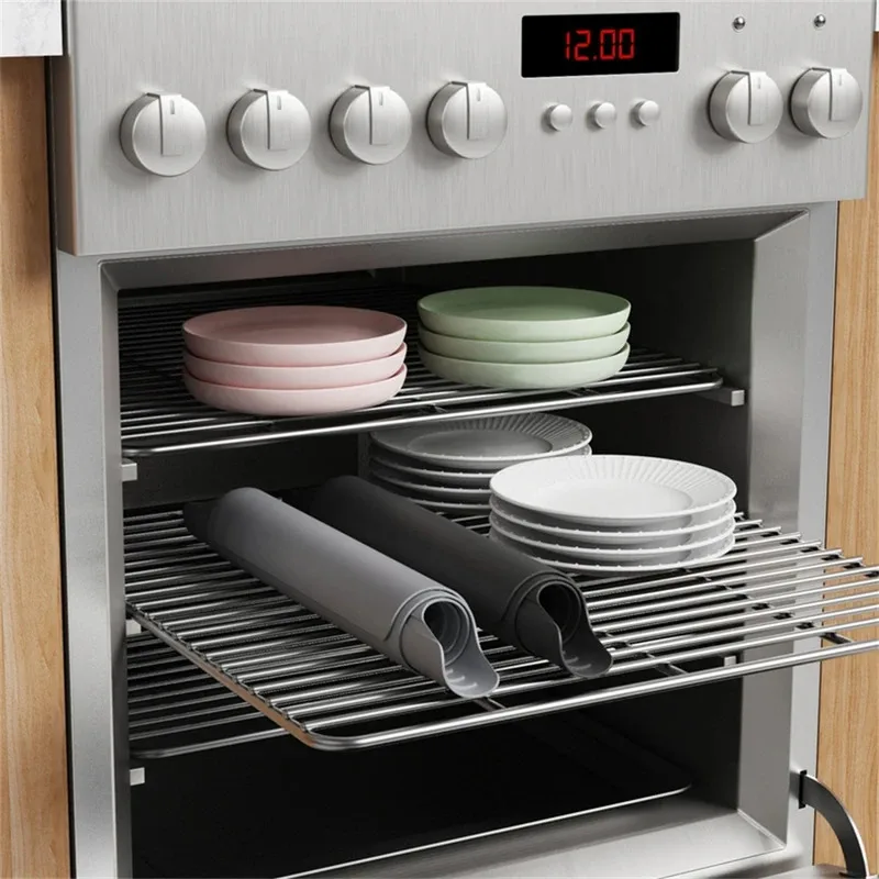 سيليكون بالوعة السرج حصيرة رمادي بالوعة المطبخ حامي مقسم حصيرة وسادة مقاومة للحرارة أدوات المائدة عدم الانزلاق الحصير للمطبخ #4