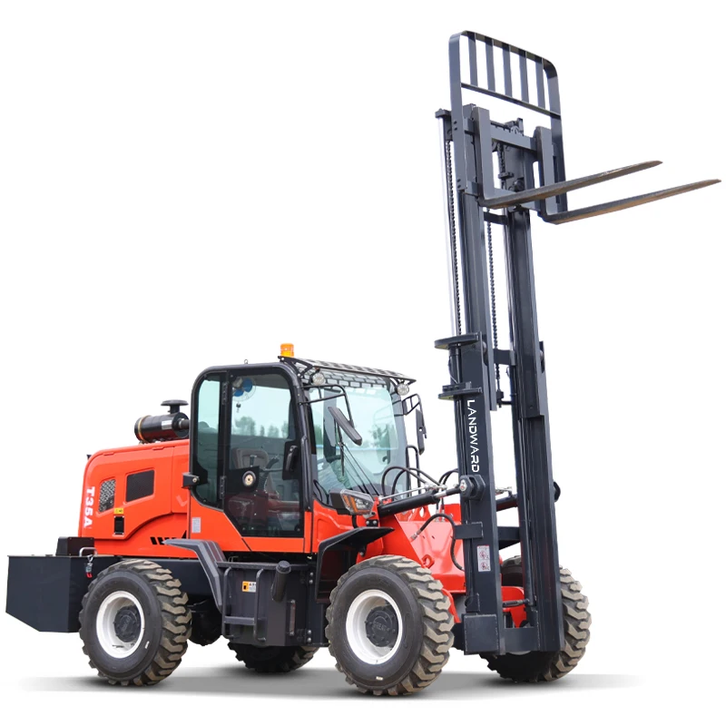 4x4 Forklift off Road Four Wheel All Terrain Forklift 3Ton Truck Handling Equipment 4WD Rough Terrain Diesel Forklift Customized