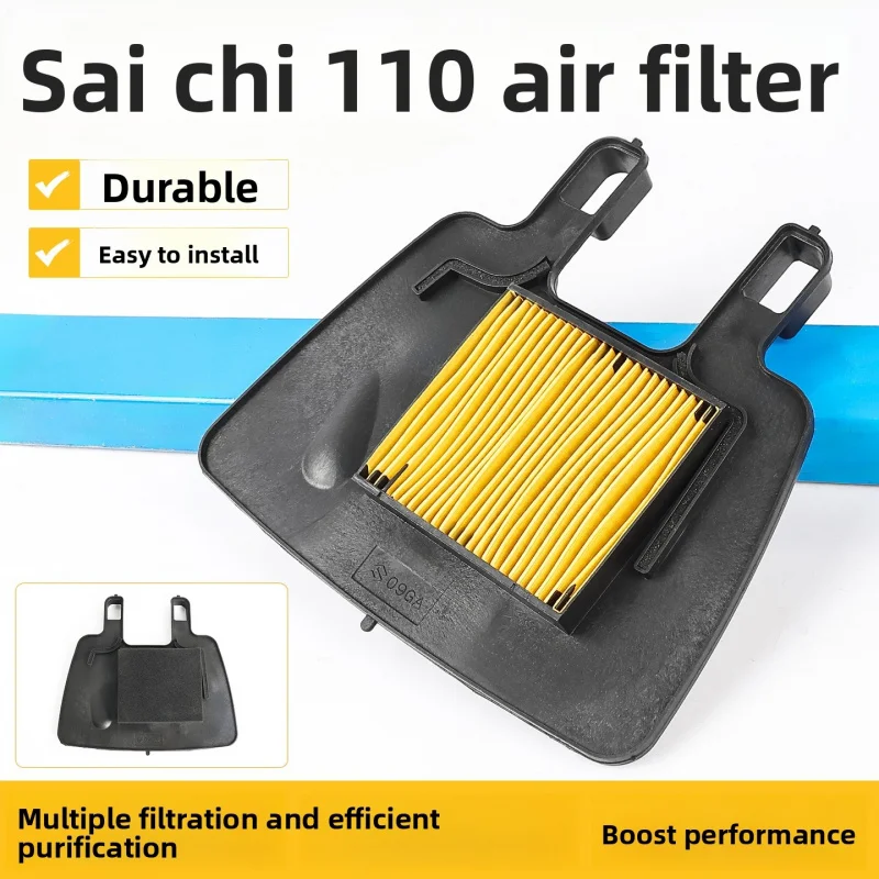 

Wear Resistant Engine Air Filter, High Efficiency Replacement Air Filter for Suzuki QS110 SaiChi 110 Motorbike