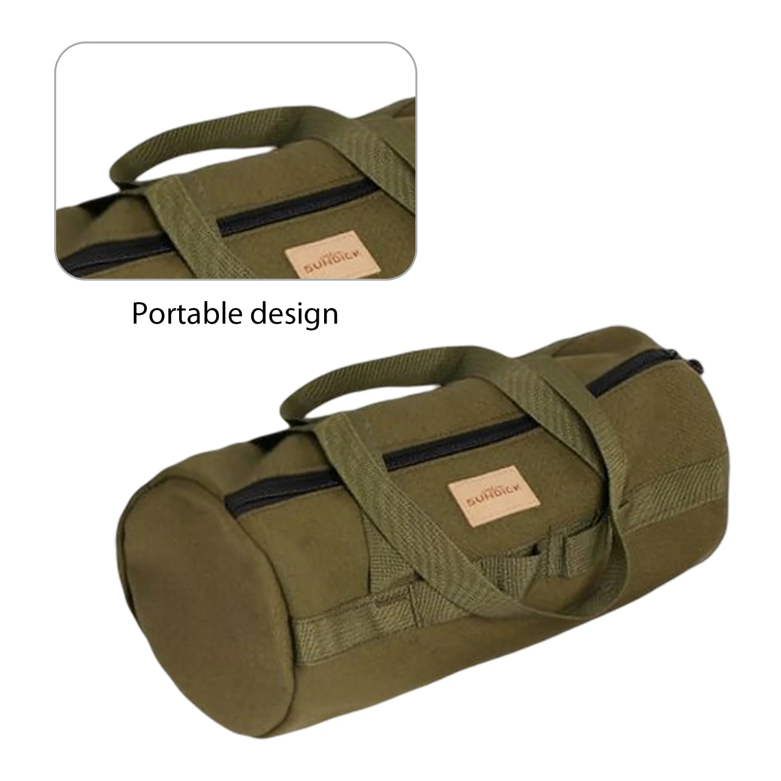 Canvas Ground Nail Storage Bag Portable Hammer Stakes Pegs Carry Bag Large Capacity Waterproof Tool Bag Organizer Camping Supply