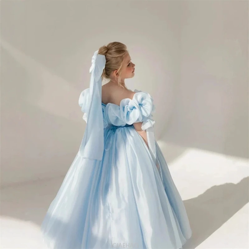 

Party Dress 2025 Kids Off Shoulder Dresses Costumes Children Simple FashionStage Pageant Host Outfits Birthday Vestido Banquet