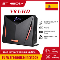 GTMEDIA V8 UHD 4K Ultra HD Satellite Receiver DVB-S/S2/S2X+T/T2+ISDB-T+Cable(J83.A/C)+ATSC-C(J83.B)With Smart Card Reader TV Box