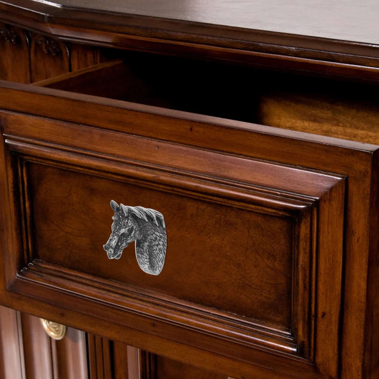 

Horse Head Knobs for Drawer Dresser Cabinet Door Handle Brass Farmhouse Furniture Pull rustic creative durable