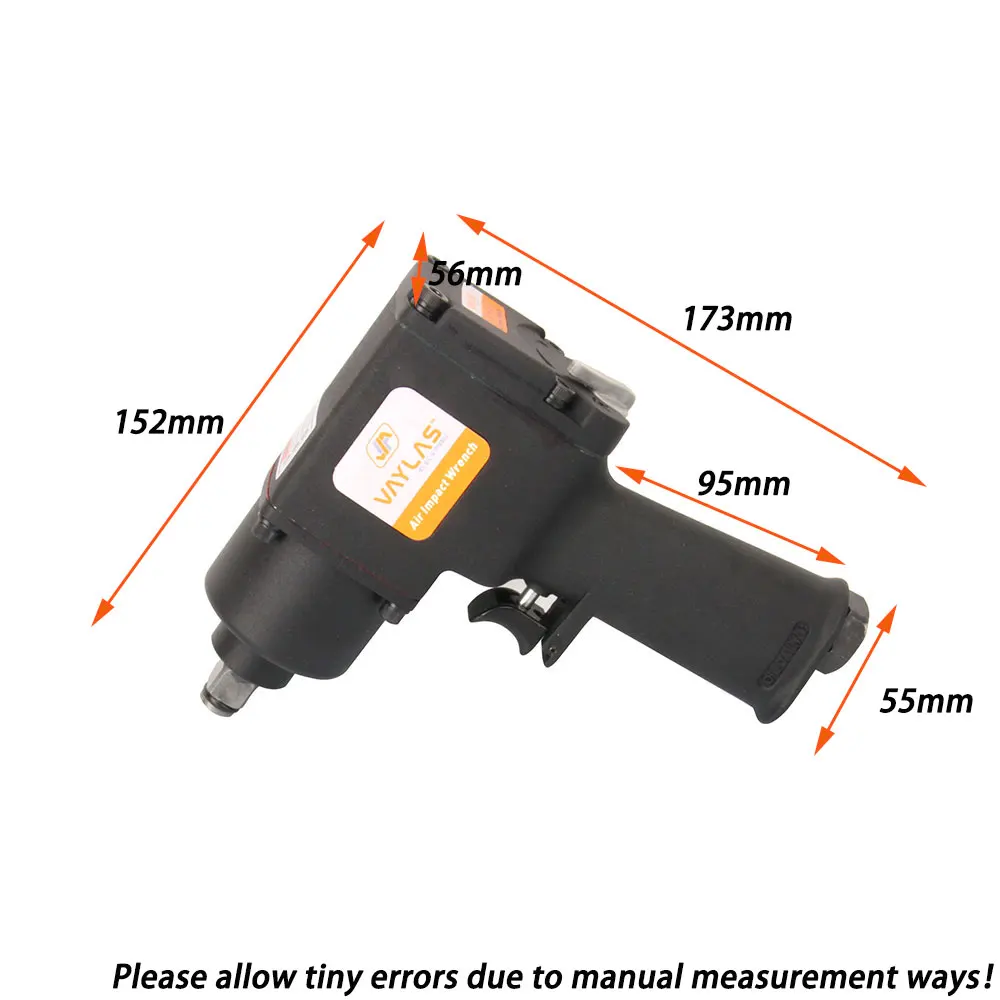 480N.m Pneumatic Wrench Air Impact Wrench Spanner Gun Tool Twin Hammer High Torque