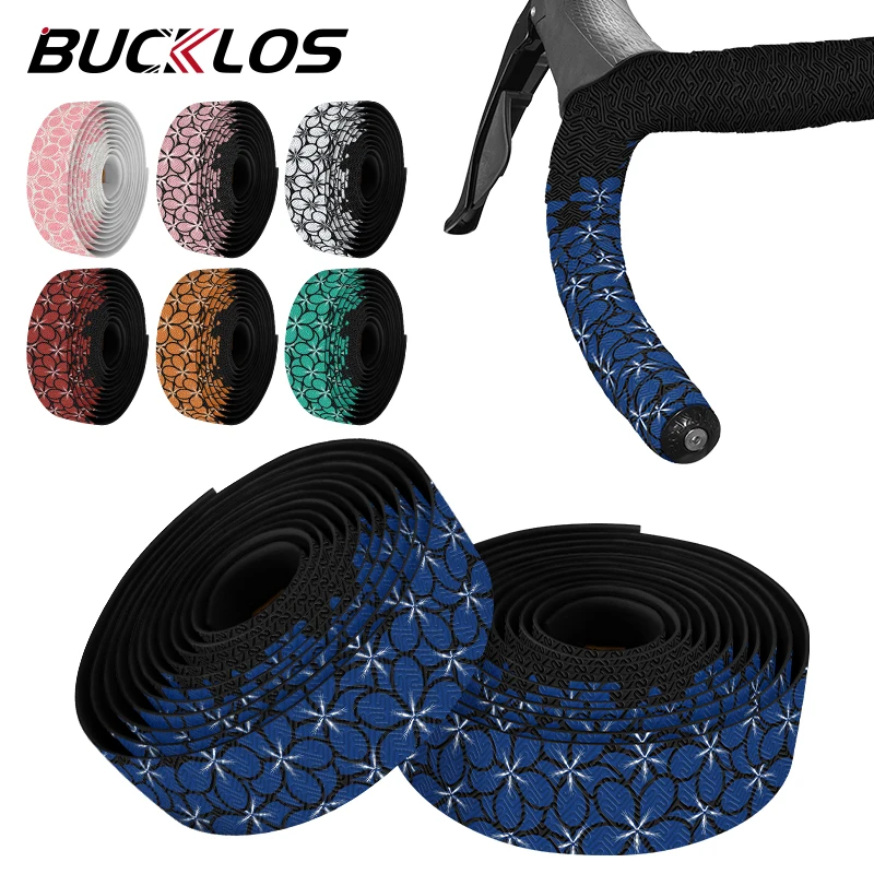 

BUCKLOS Road Bike Bar Tape Arabesquitic Speed Handlebar Tapes EVA/PU Soft Anti-Vibration Bicycle Wrap Tape Durable DropBartape