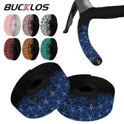 BUCKLOS Road Bike Bar Tape Arabesquitic Speed Handlebar Tapes EVA/PU Soft Anti-Vibration Bicycle Wrap Tape Durable DropBartape
