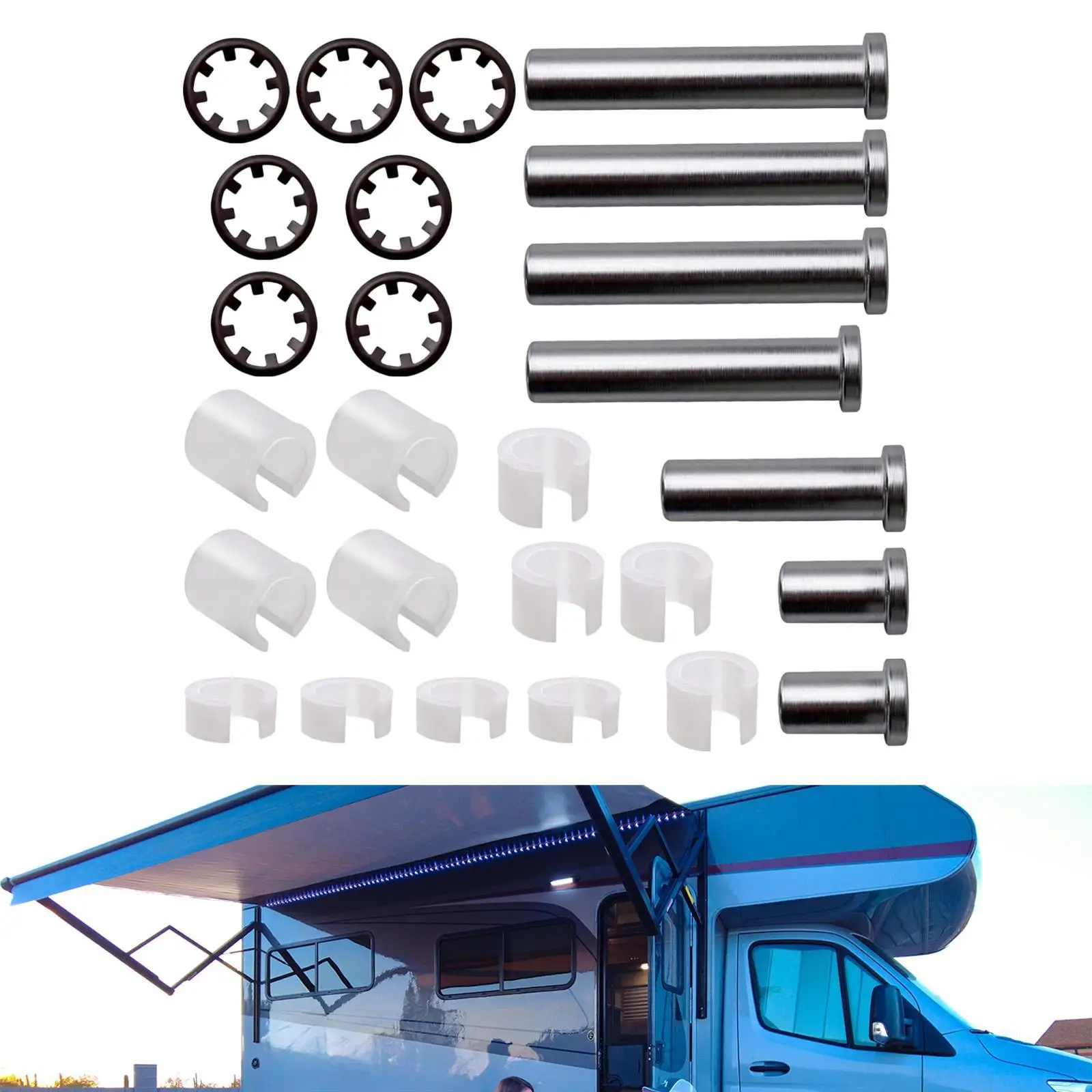 طقم إصلاح ذراع المظلة، أجزاء إصلاح المظلة الكهربائية، مجموعة أدوات تثبيت سهلة التركيب