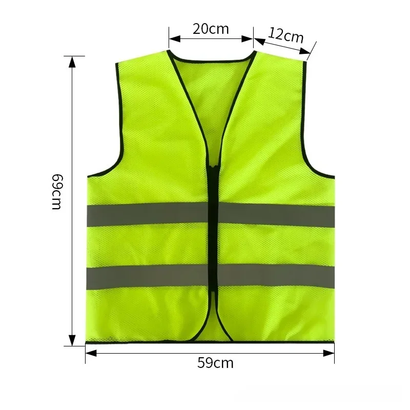 High Visibility Reflective Vest Working Clothes Motorcycle Cycling Sports Outdoor Reflective Safety Clothing Reflective