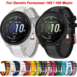 20mm Original Silicone Strap For Garmin Forerunner 165 Music Band For Garmin Vivoactive 3 5 Venu SQ 2 Bracelet Watchbands