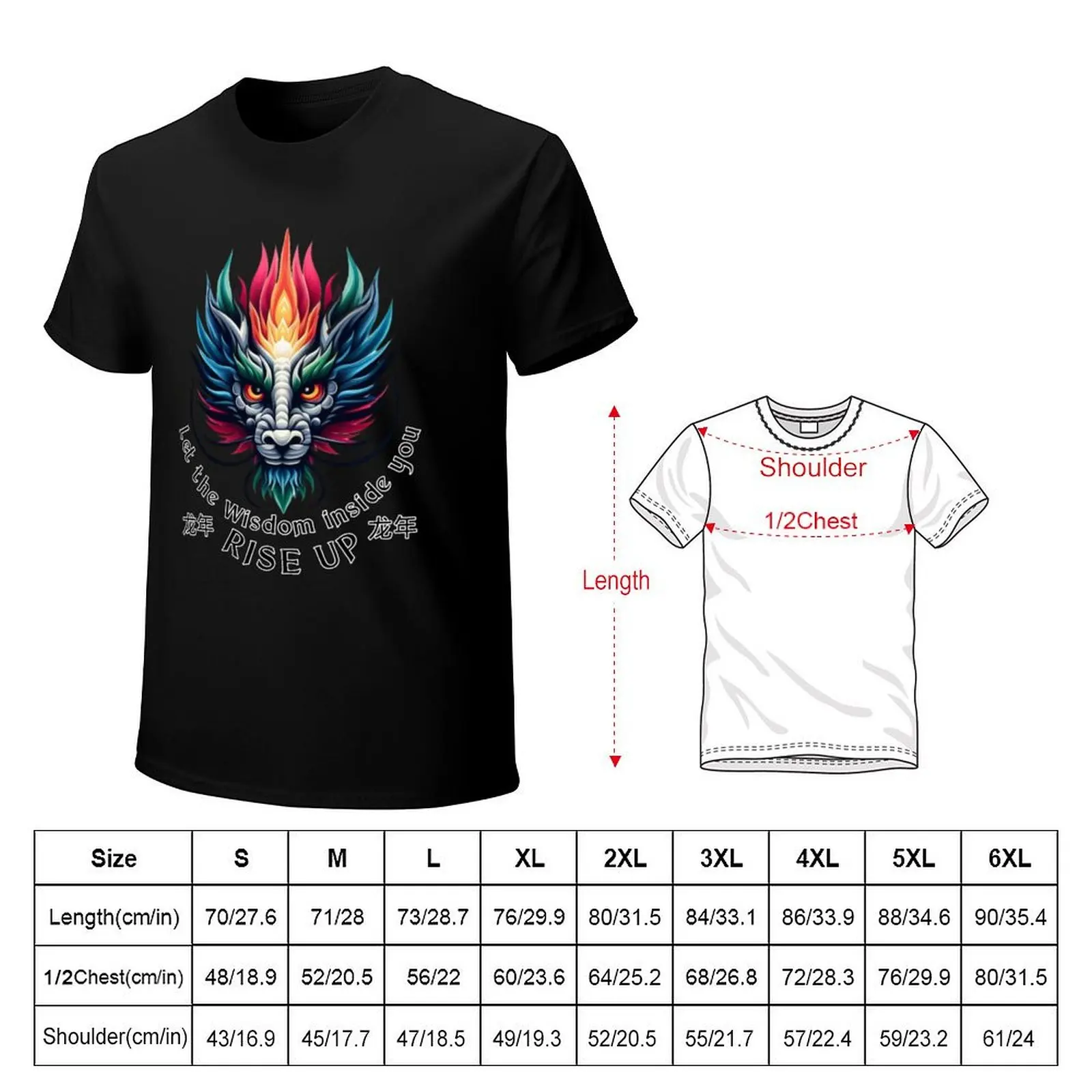 Let the Wisdom inside you - Rise Up T-Shirt man t shirts cotton T-Shirt