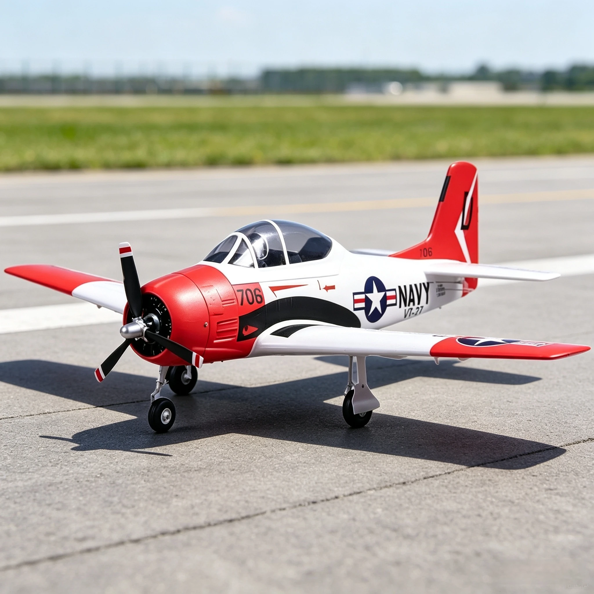 FMS 800mm T-28 V2 Trojans Fixed Wing Entry Electronic Remote Control Aircraft Model RC Airplanes Aircraft Adult Toy