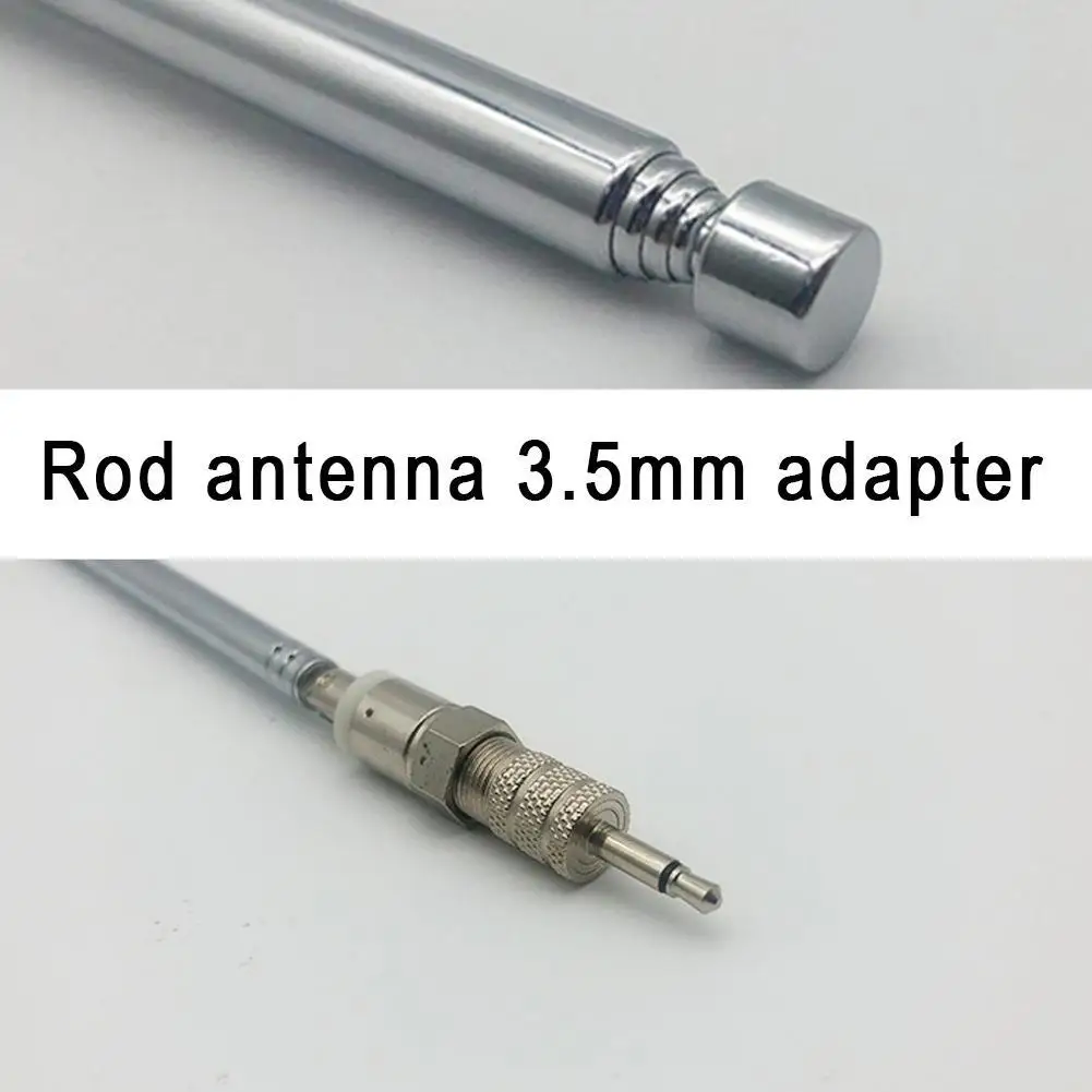 Rod Antenna 3.5mm Adapter FM Radio Antenna Replacement Telescopic Screw F Type Male Plug Connector AV Stereo Receiver Amplifier