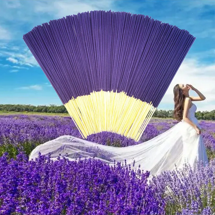 Lavanda de polvo limpio y bajo, fragancia de palo de bambú creativo retro, más popular entre las mujeres, 22cm