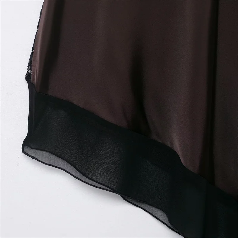 Sexy asymmetrisches Midikleid aus Satin, beliebt und stilvoll für Damenmode