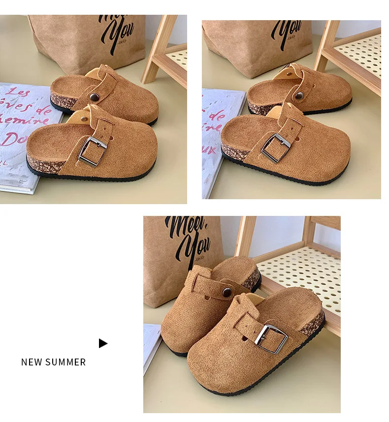 Kinder-Freizeitpantoffeln Frühling Sommer 2026 Modische Bequeme Slip-On Hausschuhe für Jungen und Mädchen Coole Kinder-Flachschuhe – Detail 8