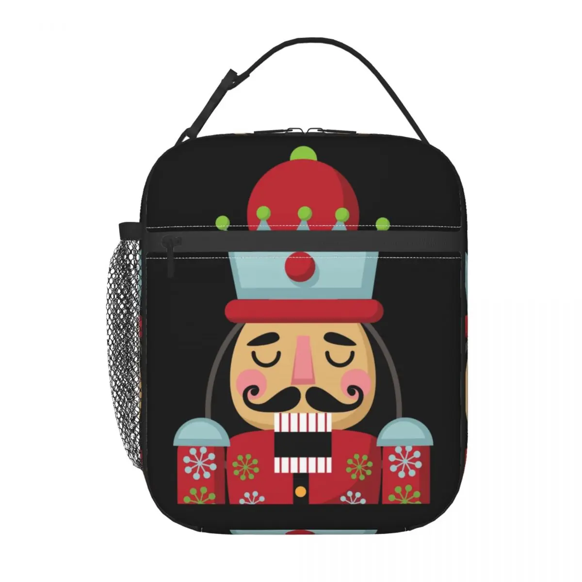 Nutcracker Insulated Lunch Bag for Women Portable Cartoon Soldier Toy Christmas Gift Cooler Thermal Bento Box Office Work School