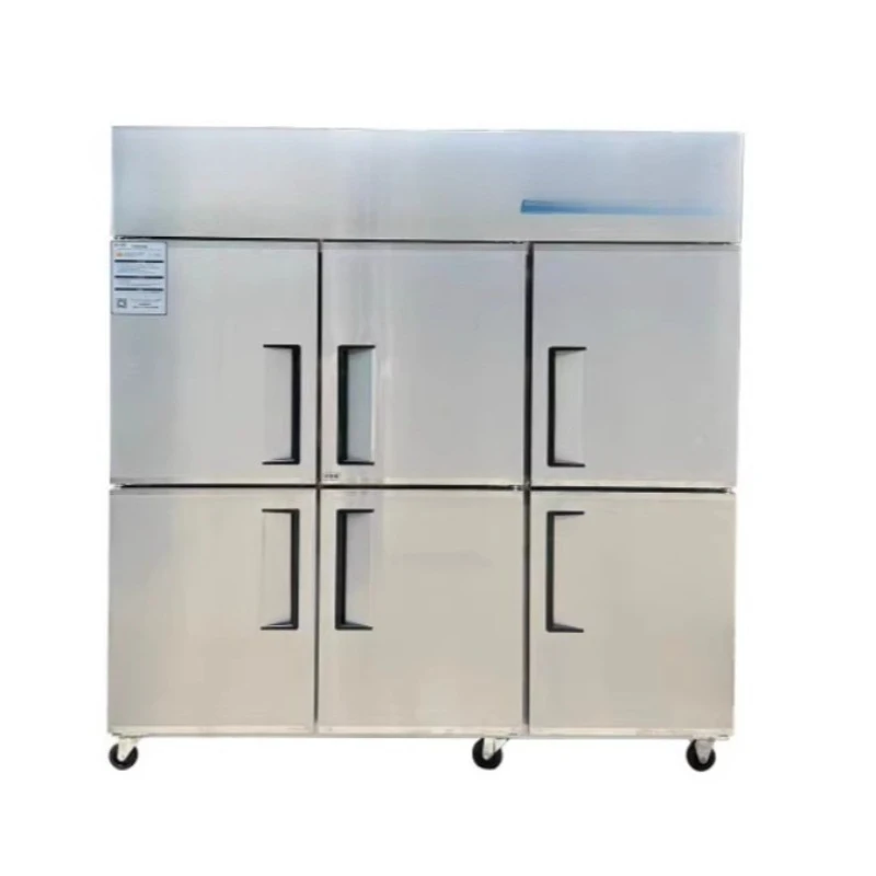

Four-door refrigerator copper tube commercial stainless steel large-capacity vertical freezer refrigerated and frozen double tem