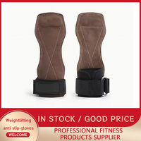 Weightlifting protective gloves, hard lifting equipment, double-layer cowhide to prevent hand slippage, fitness accessories
