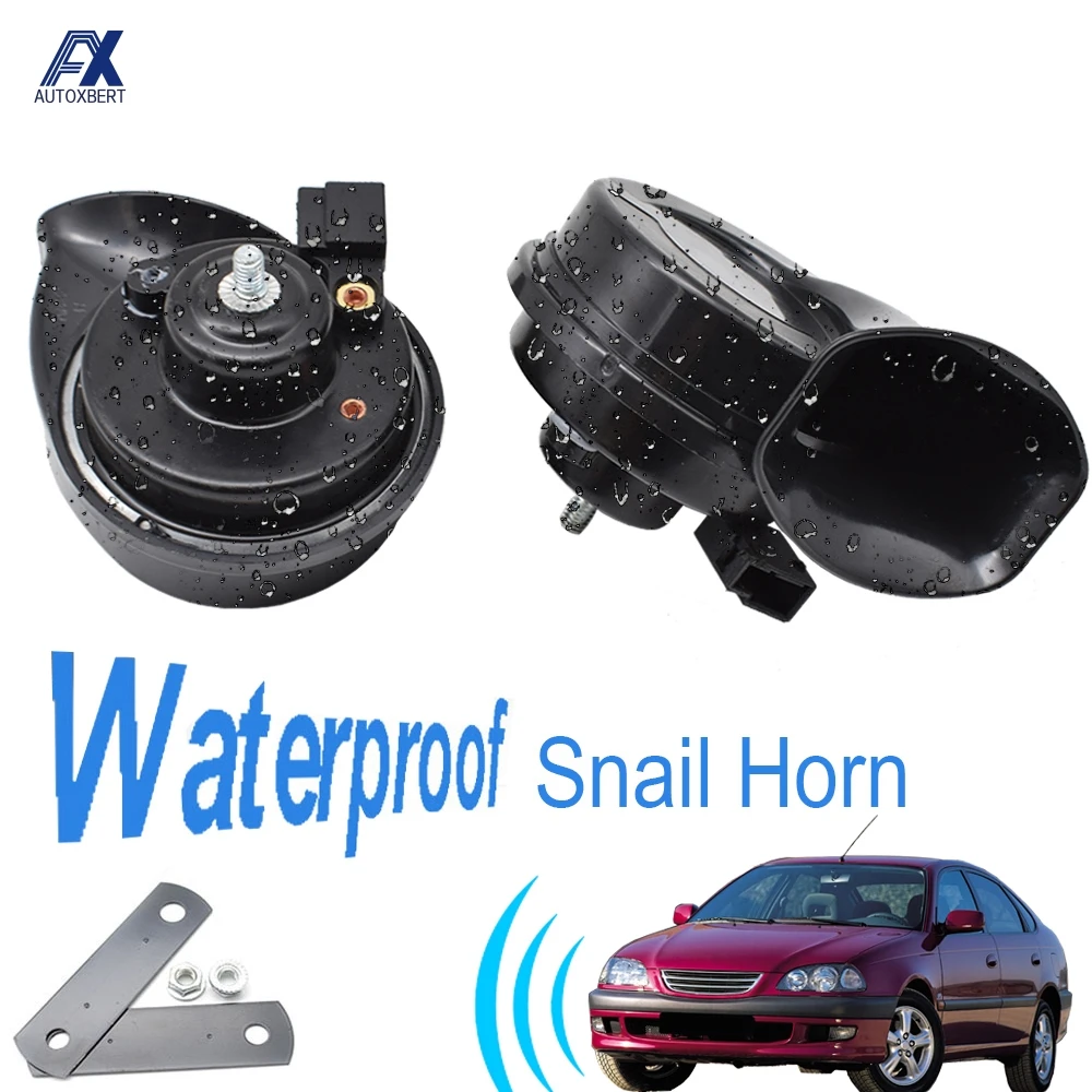 Snail Horn For Toyota Avensis MK1 1997 1998 1999 2000 2001 2002 2003 12V 410/510Hz Dual Pitch 125db Loud Waterproof Auto Horn