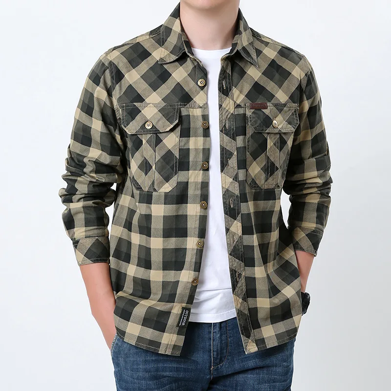 

Men's Business Casual Workwear Shirt Spring Autumn Lapel Style for Middle-Aged Comfortable Fit Office Wear