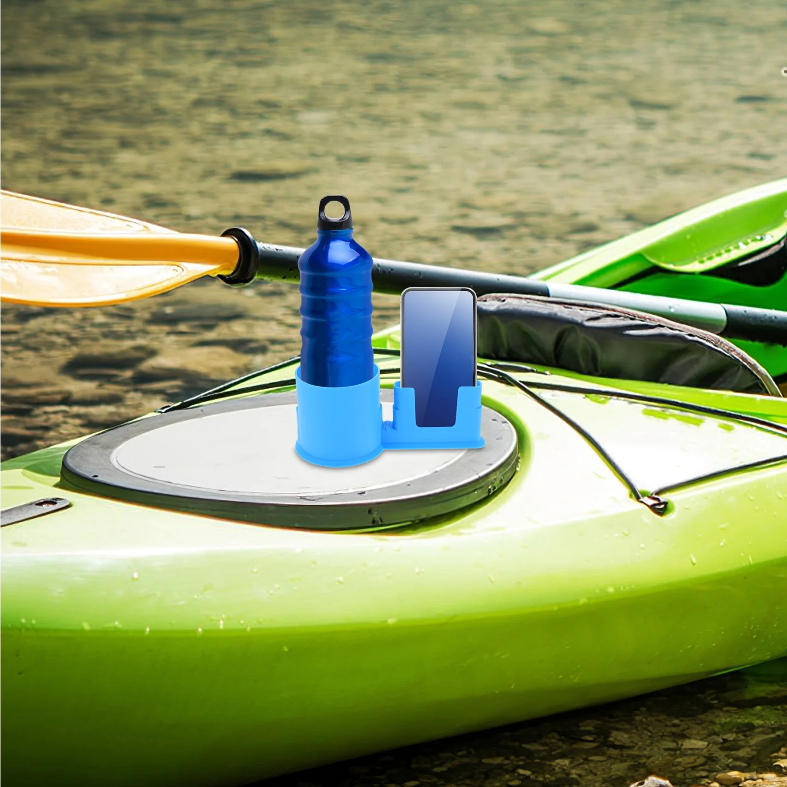 

Durable Paddle Board Cup Holder Kayak Drink Mount Phone Stand Easy Installation for Various Sizes of Cups and Phones