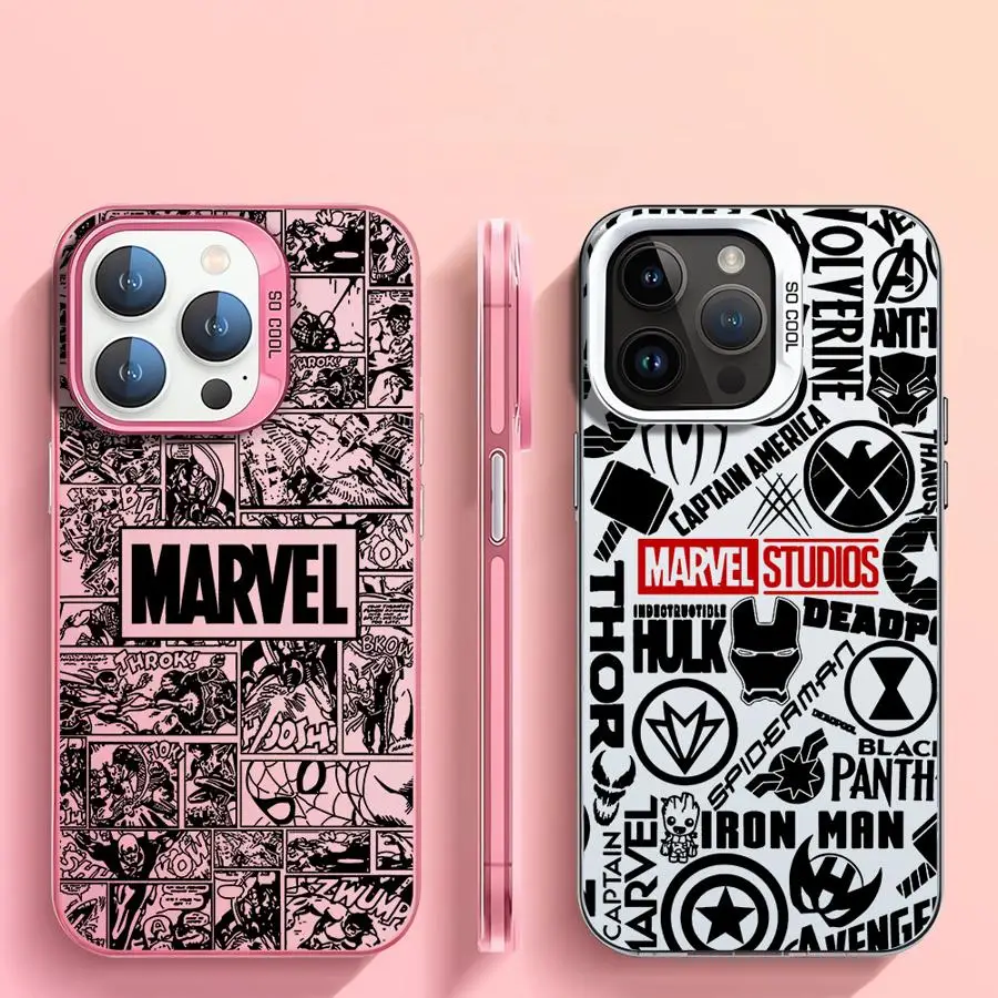 Marvel Logo Case for OPPO A98 A76 A78 A74 A94 A58 A57 2022 A55 A17k A15 Reno 7Pro 7Z 8T 10Pro 7 Cover Soft