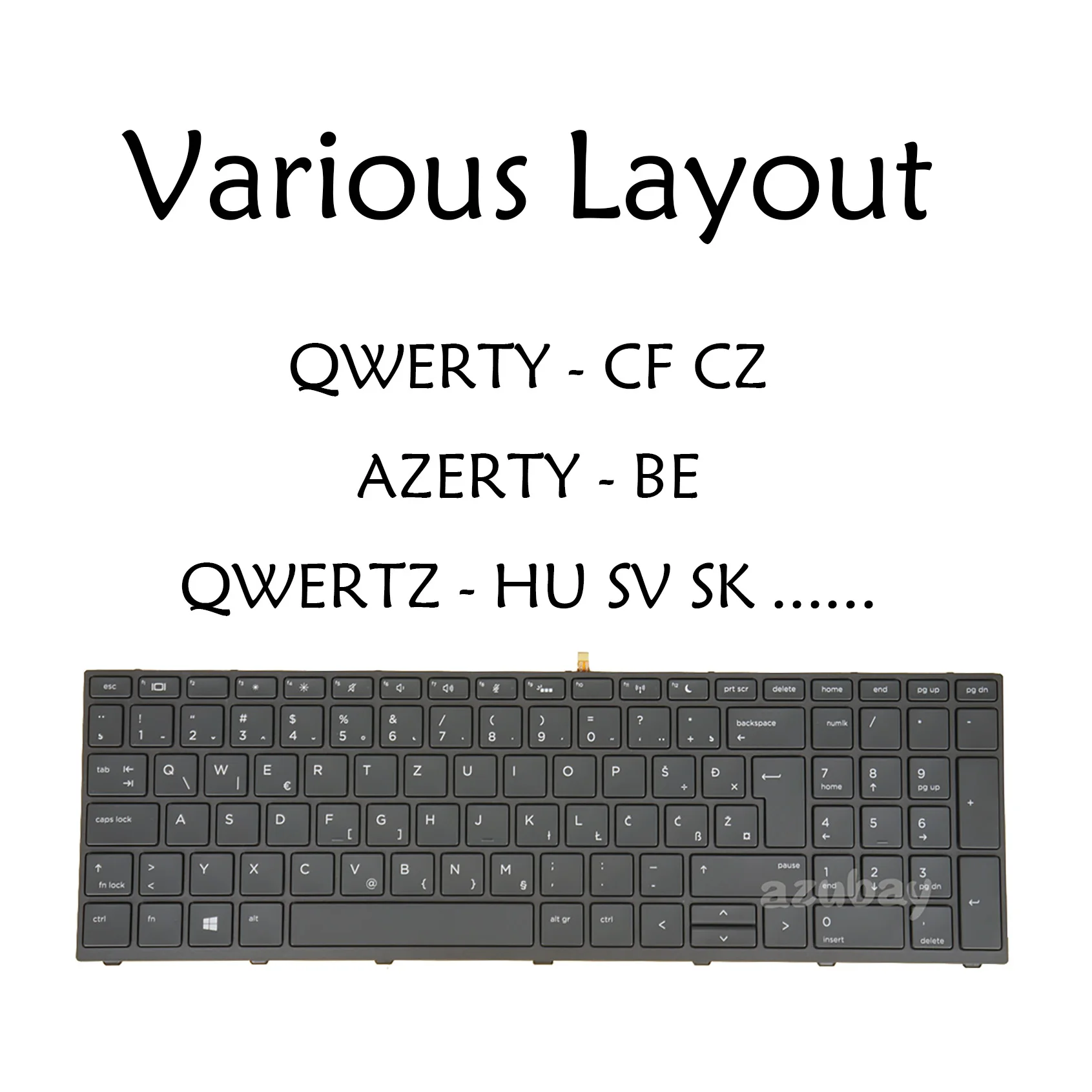 

Laptop Backlit Keyboard For HP Probook 450 G5, 455 G5, 470 G5, 650 G4 650 G5 BE AZERTY Canadian Czech Slovak Hungarian SV QWERTZ