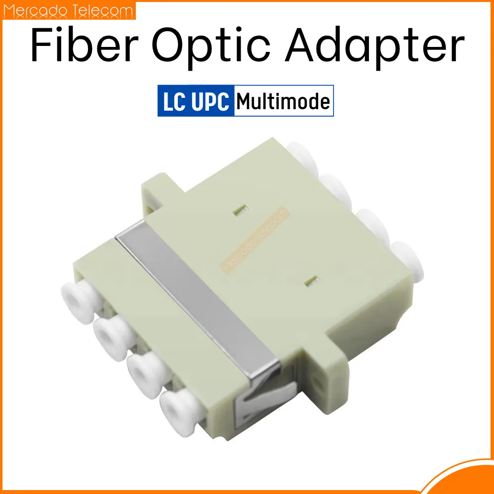 

10pcs LC/UPC Quad Fiber Optical Adapter Flange Coupler Multimode Coupler Telecom Fiber Connectors Factory Wholesale