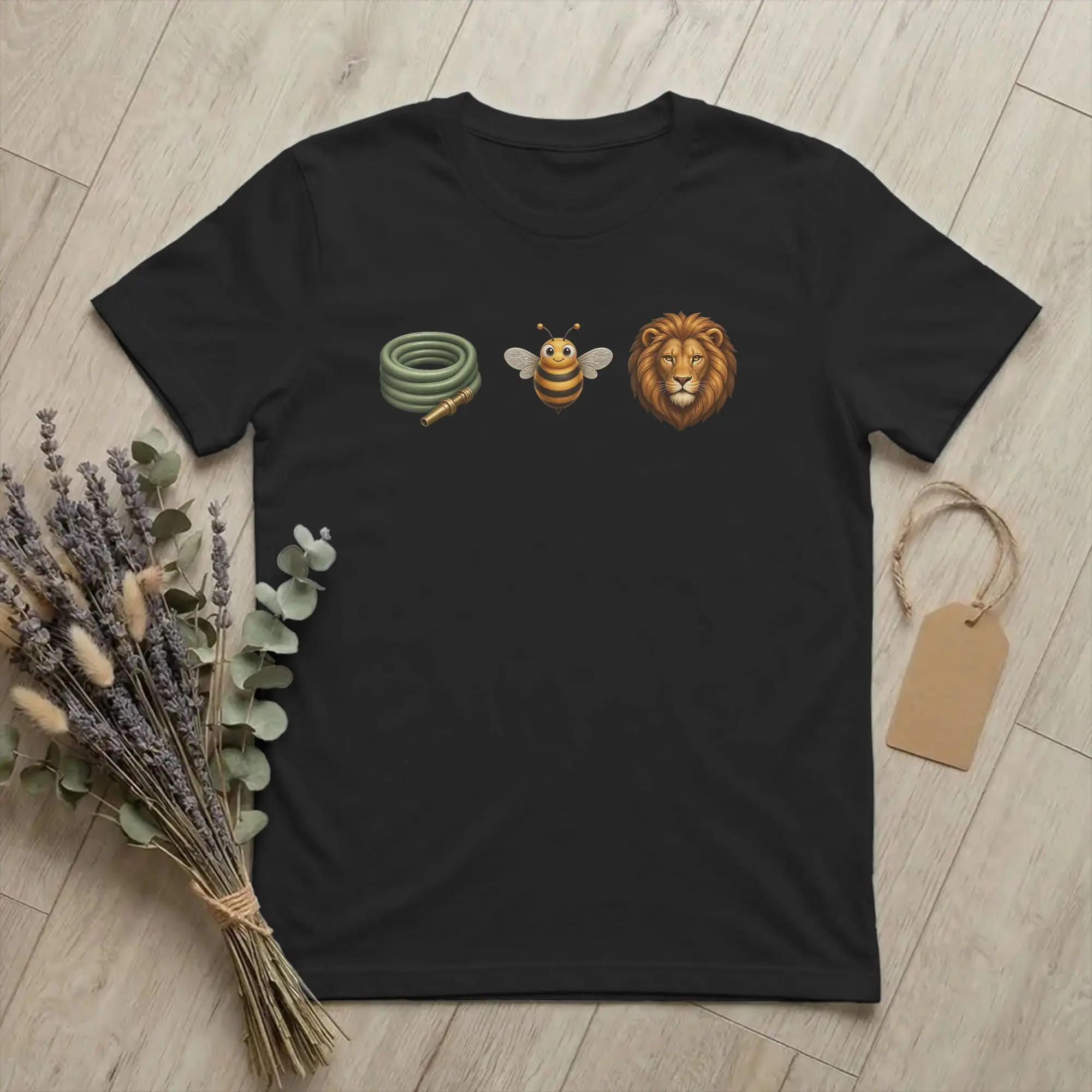 Men T-Shirt Hose Bee Lion Funny Meme Novelty Pure Cotton Tee Shirt Short Sleeve Ho's Be Lying T Shirt Crewneck Clothing Birthday