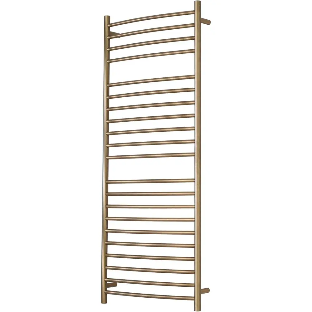 

Электрический полотенцесушитель настенный для ванной комнаты, с подключением к сети, из матовой нержавеющей стали, золотистый, 21 секция