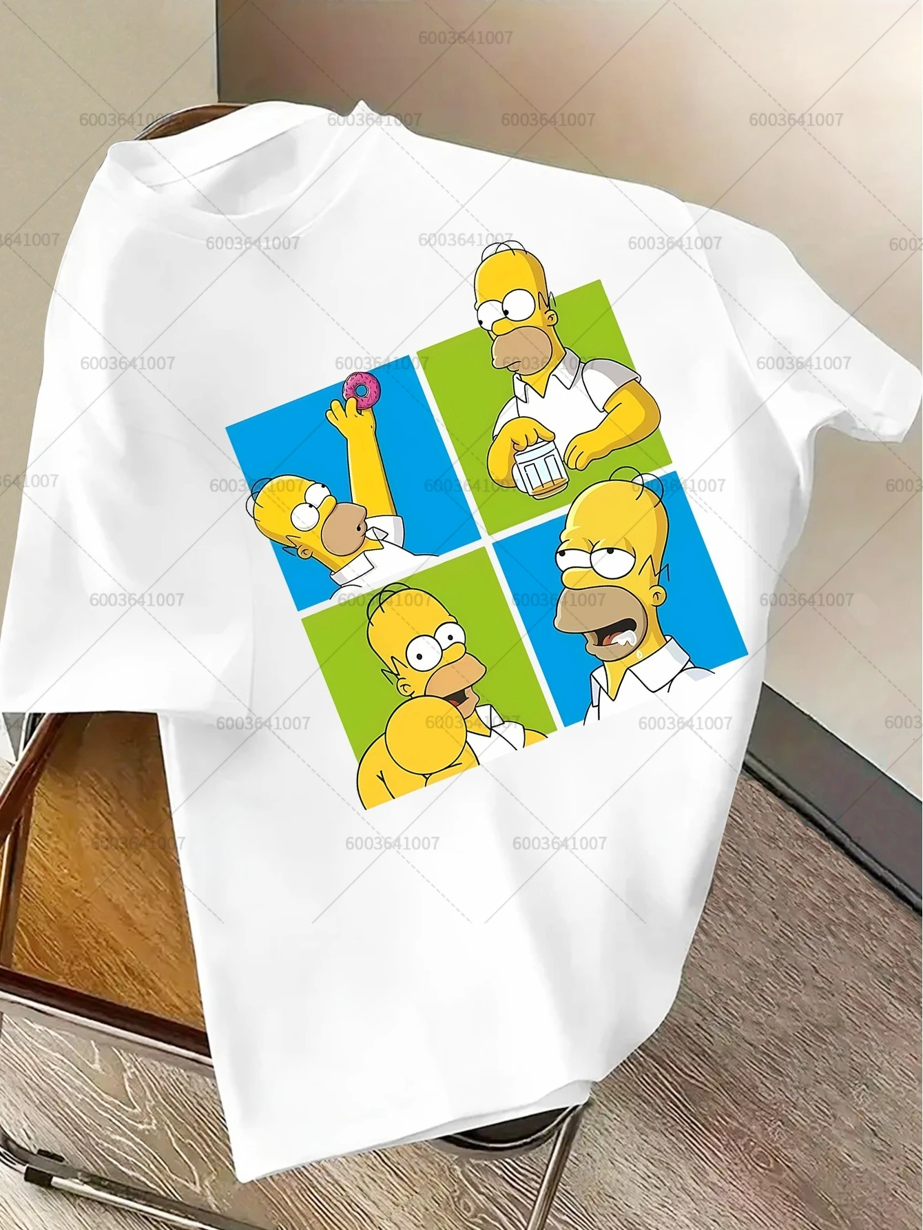 ديزني هومر سيمبسون وبارت الكلاسيكية تي شيرت رجالي طباعة الصيف القطن المرأة تي شيرت الشارع الشهير عادية كبيرة الحجم قصيرة الأكمام س الرقبة