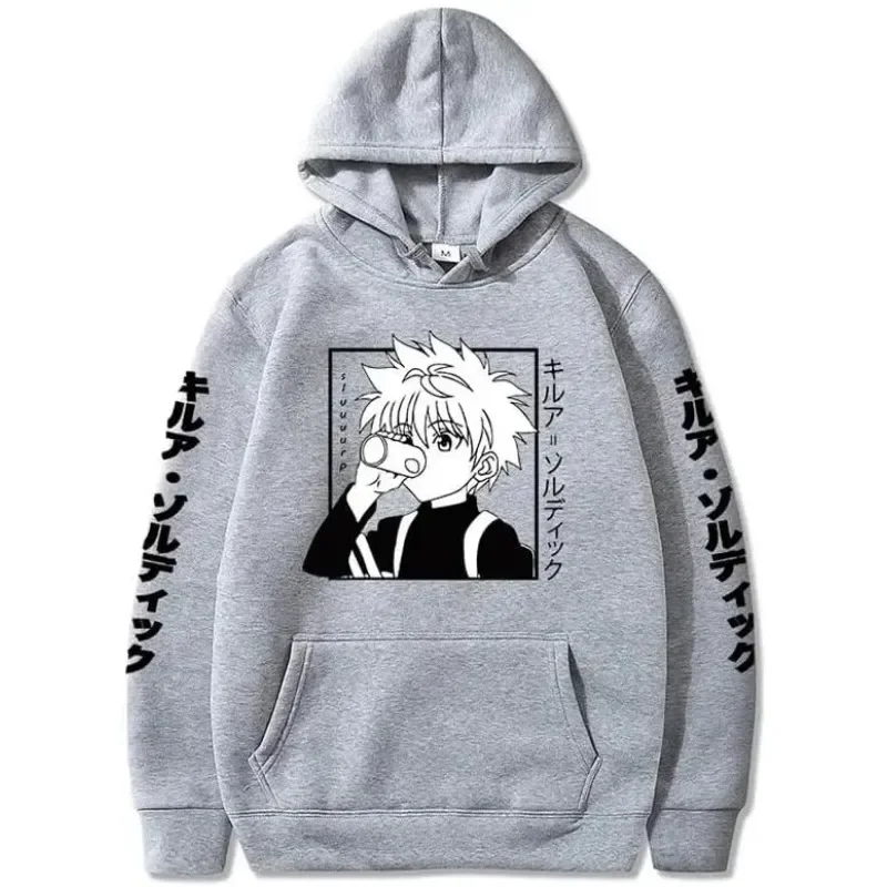 Anime Hunter x Hunter unisex women mens killuo printed sweatshirts autumn and winter casual long sleeve hooded